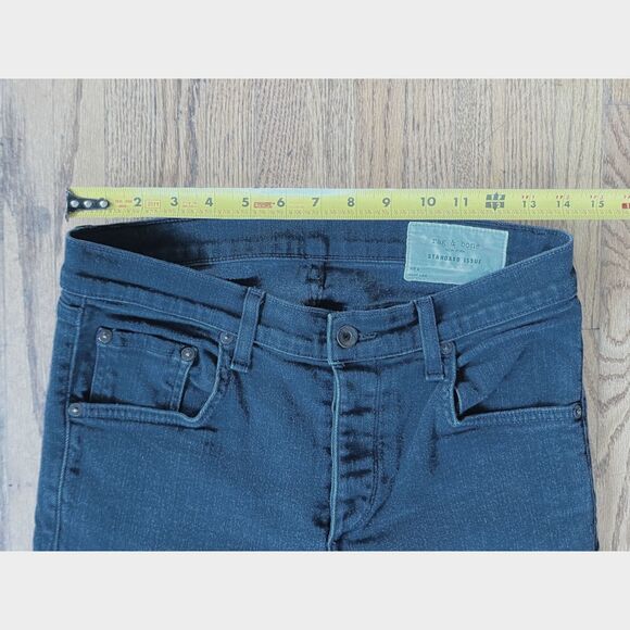 Rag & Bone New York Black Standard Issue Fit 2 Slim Leg Jeans Pants Mens Size 30 - Picture 7 of 9